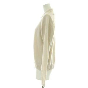 MARGARET HOWELL 21AW ニット セーター 長袖 セーラーカラー 麻 リネン 2 M ベージュ