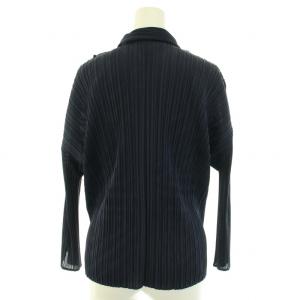 PLEATS PLEASE ISSEY MIYAKE イッセイミヤケ シャツ 4 ネイビー ブラック