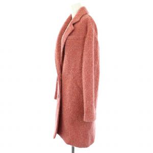 ISABEL MARANT ETOILE チェスターコート アウター ウール混 ミドル丈 ロング 36 S 赤 レッド 78-08-96-08007