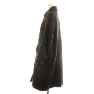 MHL. 22AW BASIC MELTON ステンカラーコート シングル S ブラウン