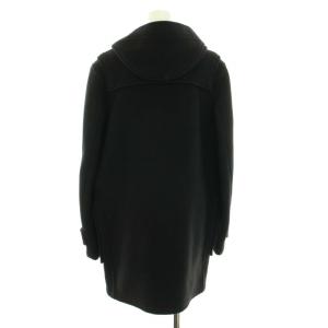 GLOVERALL ダッフルコート アウター ミドル フード 英国製 裏地チェック柄 ウール 黒 ブラック