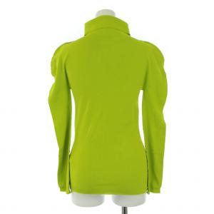me ISSEY MIYAKE ARCH PLEATS MI22KJ432 カットソー 変形 タートルネック ストレッチ 長袖 M 黄緑