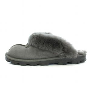 UGG australia コケット COQUETTE サンダル スリッパ サボ ムートン USA7 24cm グレー S/N5125