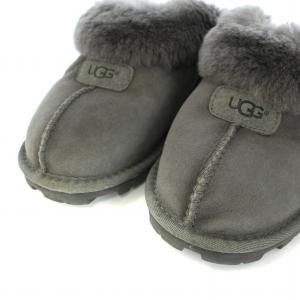 UGG australia コケット COQUETTE サンダル スリッパ サボ ムートン USA7 24cm グレー S/N5125