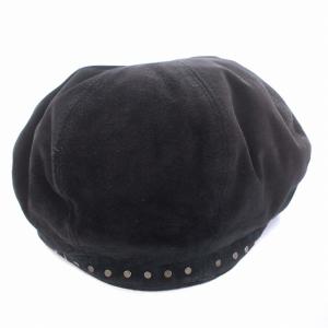 CELINE ヴィンテージ キャスケット スタッズ スエード レザー M 黒 ブラック