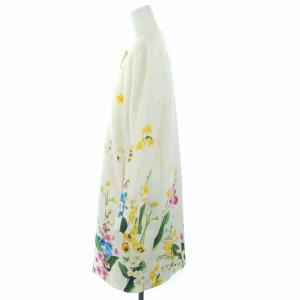 Chesty ノーカラーコート ロング 花柄 1 S マルチカラー 0S902