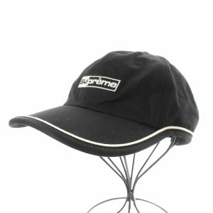 Supreme 20SS piping6 panel 帽子 キャップ ベースボールキャップ ロゴ刺繍 ブラック