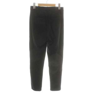Julien David テーパードパンツ ジップフライ タック ジップアップ ストレッチ ウール XS 黒 ブラック