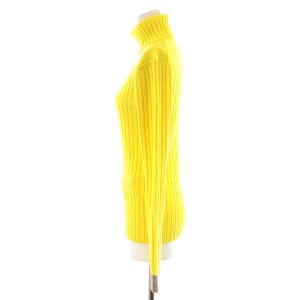 CINOH 21AW リブニット 長袖 タートルネック 38 M 黄 イエロー 21WKN002