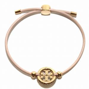 TORY BURCH 23SS ミラースライダーブレスレット Miller Slider Bracelet バングル レザー ロゴ ラインストーン