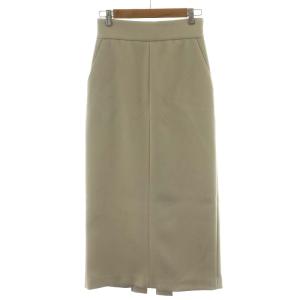 ESTNATION COLUMN 23AW ストレッチペンシルスカート タイトスカート ミモレ ロング 36 S アイボリー 32-140-09-100005
