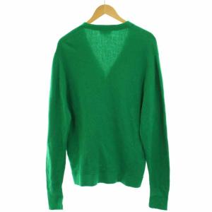 LACOSTE カーディガン ニット 薄手 Vネック L 緑 グリーン