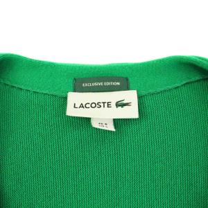 LACOSTE カーディガン ニット 薄手 Vネック L 緑 グリーン