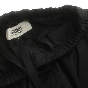 Basisbroek テーパードパンツ スラックス イージー ストライプ ウール 3 L 黒 ブラック