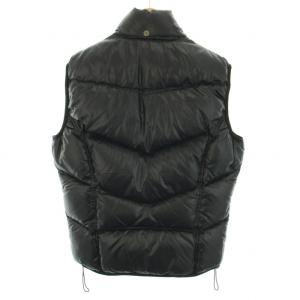 DIESEL ダウンベスト アウター 前開き ロゴワッペン XL 黒 ブラック