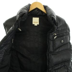DIESEL ダウンベスト アウター 前開き ロゴワッペン XL 黒 ブラック