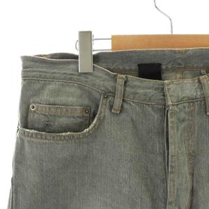 DIOR HOMME デニムパンツ ジーンズ ボタンフライ USED加工 ダメージ加工 31 M グレー