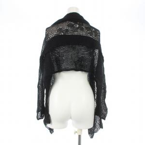 Tao ニットカーディガン ボレロ 長袖 ショート丈 トッパー 黒 ブラック