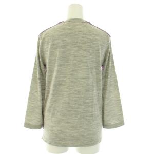 COMME des GARCONS COMME des GARCONS コムコム AD2013 13AW ニットカーディガン クルーネック 長袖 ハイゲージ バイカラー ウール S 紫 パープル
