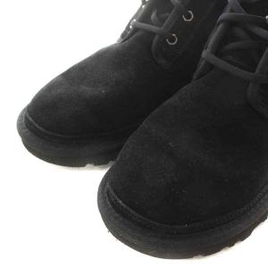 UGG australia ニューメル NEUMEL チャッカブーツ ショートブーツ スエード ボア 25.0cm 黒 ブラック 1094269
