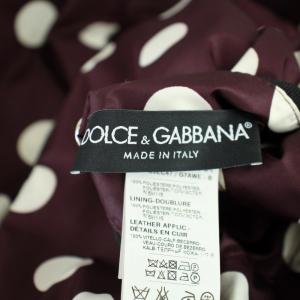 DOLCE&GABBANA リバーシブル パーカー ジャケット ジップアップ ドット柄 46 M 茶 ブラウン 青 ブルー G9EC4T