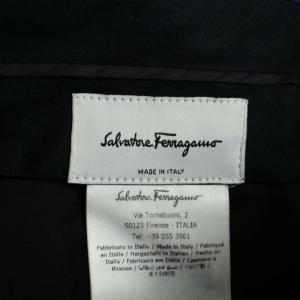 Salvatore Ferragamo ロングパンツ ジップフライ モヘヤ ウール イタリア製 38 S 青 ブルー