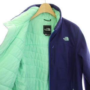 THE NORTH FACE US規格 ウィンドオール WINDWALL ソフトシェルジップジャケット 中綿ジャケット アウター ロゴ刺繍 L 紫 パープル