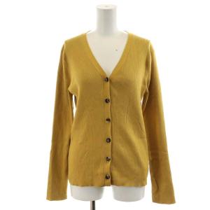 EVERYDAY I LIKE 21SS RIB Vネック カーディガン リブ コットン 黄 イエロー 21080500810010