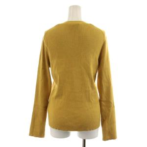 EVERYDAY I LIKE 21SS RIB Vネック カーディガン リブ コットン 黄 イエロー 21080500810010