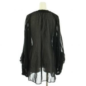 Deuxieme Classe 22SS FEMININE ブラウス シアー レース ブラック