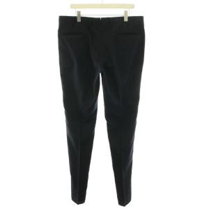 INCOTEX スリムフィット SLIM FIT スラックス パンツ ジップフライ ストライプ柄 タグ付き ウール 56 4XL 紺 ネイビー