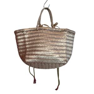 Dragon Diffusion 編み込み レザー ハンドバッグ ゴールド 金