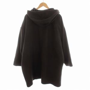 Basisbroek ウールコート ロング フード付き アウター 3 L カーキ 茶