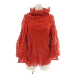 FETE アンサンブル ニット ボレロ カーディガン ショート丈 七分袖 ドルマンスリーブ カットソー ハイネック フレンチスリーブ