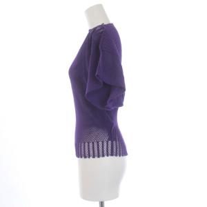 ISSEY MIYAKE A-POC INSIDE メッシュ ストレッチ カットソー 半袖 ドルマンスリーブ ハイネック 2 M 紫 パープル IM01KK012