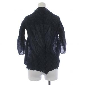 ISSEY MIYAKE FETE A-POC INSIDE IF84FD702 シワプリーツブラウス シアー 2 ネイビー
