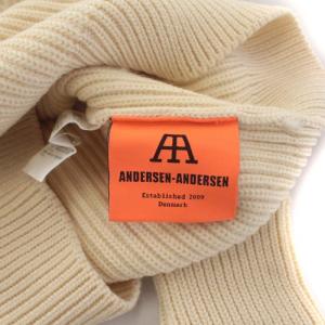 Andersen-Andersen ニット セーター 長袖 モックネック ウール XS 白 オフホワイト