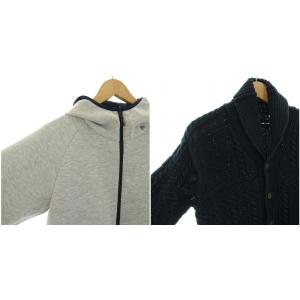 THE NORTH FACE リバーシブルテックエアーフーディ ジップアップパーカー アウター M グレー 紺 ネイビー NT61883