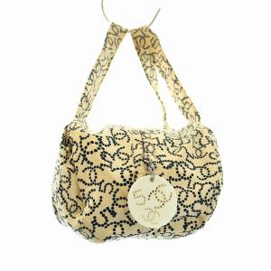 CHANEL No.5 ロゴ ミニボストンバッグ ココマーク チャーム キャンバス アイボリー