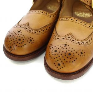 Tricker's BUCKLE ウィングチップ レザーシューズ ベルト 5.5 24cm 茶 キャメル L6011
