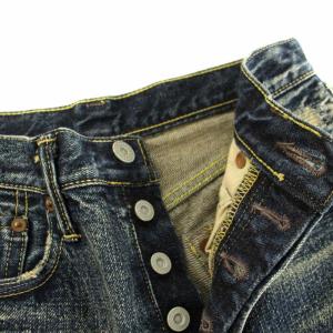 KAPITAL デニムパンツ ジーンズ ボタンフライ ダメージ加工 ペイント加工 29 S インディゴ