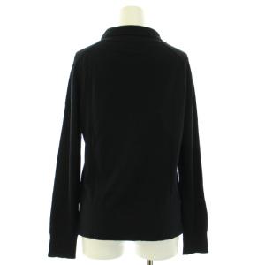 MARGARET HOWELL ジョンスメドレー リブニット セーター 長袖 薄手 ウール 2 M 黒 ブラック