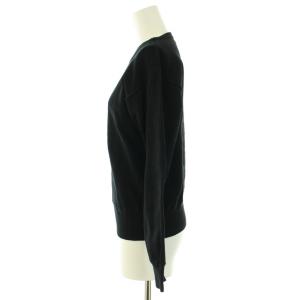 MHL. リブニット セーター 長袖 クルーネック 無地 2 M 黒 ブラック