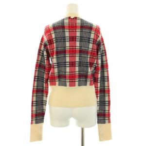 Brooks Brothers ニットカーディガン セーター 長袖 Vネック 薄手 チェック柄 カシミヤ 2 M マルチカラー