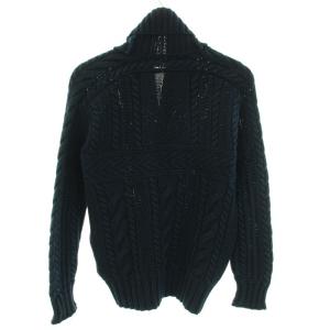 POLO RALPH LAUREN ニットカーディガン ショールカラー 長袖 ローゲージ コットン XS 紺 ネイビー