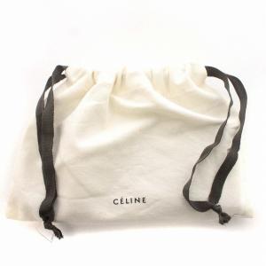 CELINE 長財布 レザー ラウンドファスナー 裏地イエロー グレー