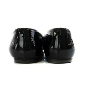 Salvatore Ferragamo ヴァラリボン パンプス ラウンドトゥ エナメル 5.5 23.0cm 黒 ブラック