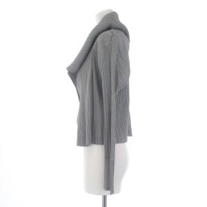 PLEATS PLEASE ISSEY MIYAKE イッセイミヤケ プリーツカーディガン L グレー