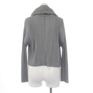 PLEATS PLEASE ISSEY MIYAKE イッセイミヤケ プリーツカーディガン L グレー