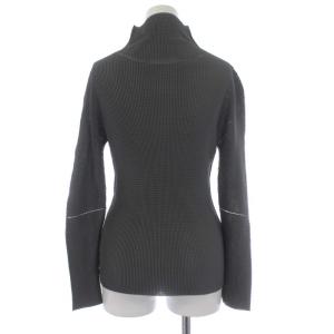 me ISSEY MIYAKE A.POC KNIT STRETCH PLEATS プリーツ カットソー ハイネック 長袖 グレー MI33KJ381